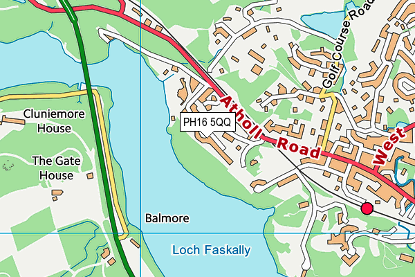 PH16 5QQ map - OS VectorMap District (Ordnance Survey)