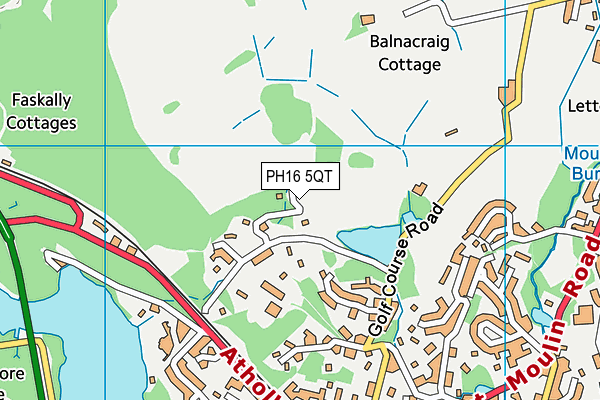 PH16 5QT map - OS VectorMap District (Ordnance Survey)