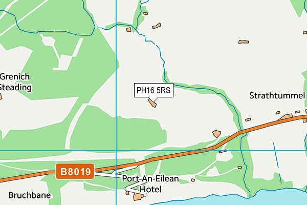 PH16 5RS map - OS VectorMap District (Ordnance Survey)