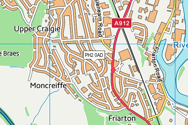 PH2 0AD map - OS VectorMap District (Ordnance Survey)