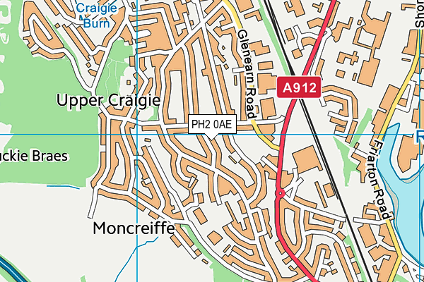 PH2 0AE map - OS VectorMap District (Ordnance Survey)