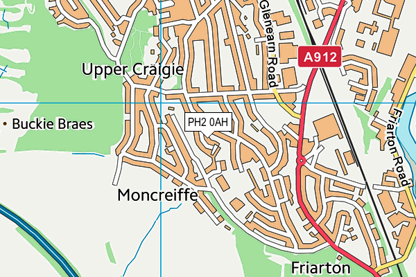 PH2 0AH map - OS VectorMap District (Ordnance Survey)