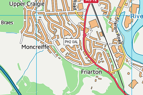 PH2 0AL map - OS VectorMap District (Ordnance Survey)