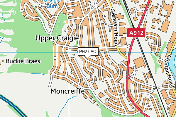 PH2 0AQ map - OS VectorMap District (Ordnance Survey)