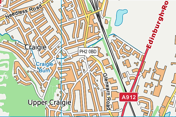 PH2 0BD map - OS VectorMap District (Ordnance Survey)