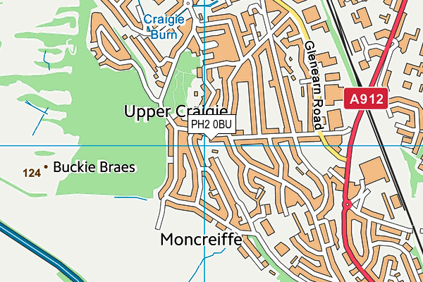 PH2 0BU map - OS VectorMap District (Ordnance Survey)