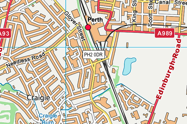 PH2 0DR map - OS VectorMap District (Ordnance Survey)