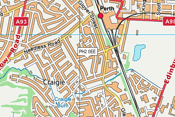 PH2 0EE map - OS VectorMap District (Ordnance Survey)