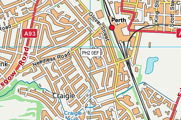 PH2 0EF map - OS VectorMap District (Ordnance Survey)