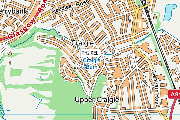 PH2 0EL map - OS VectorMap District (Ordnance Survey)