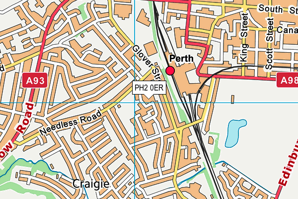 PH2 0ER map - OS VectorMap District (Ordnance Survey)