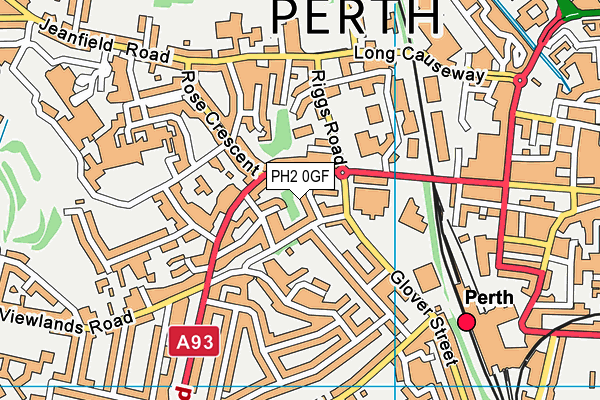 PH2 0GF map - OS VectorMap District (Ordnance Survey)