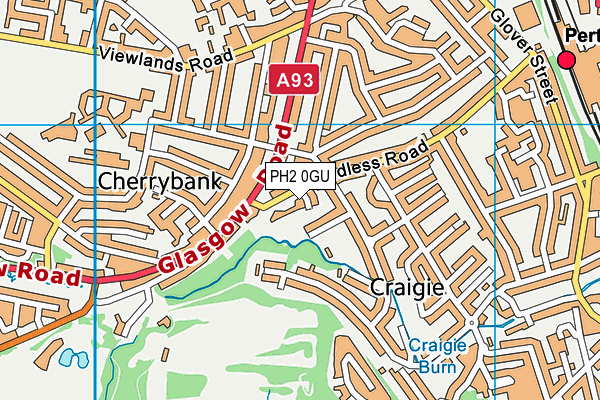 PH2 0GU map - OS VectorMap District (Ordnance Survey)