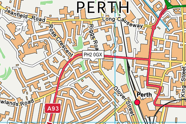 PH2 0GX map - OS VectorMap District (Ordnance Survey)