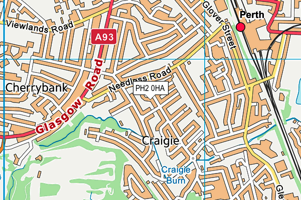 PH2 0HA map - OS VectorMap District (Ordnance Survey)