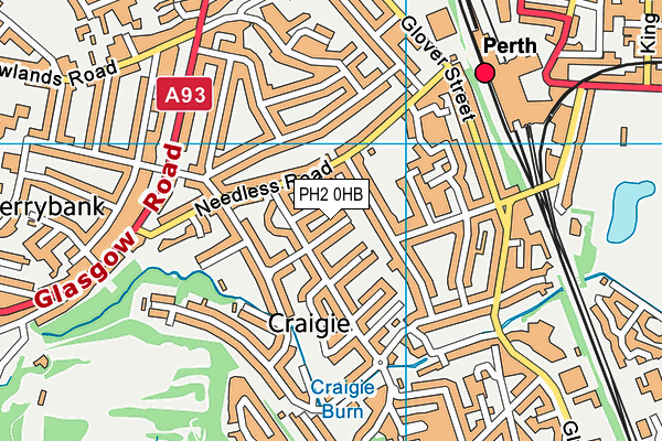 PH2 0HB map - OS VectorMap District (Ordnance Survey)