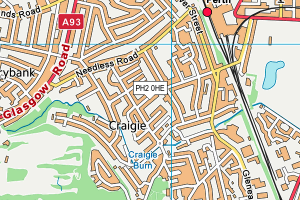 PH2 0HE map - OS VectorMap District (Ordnance Survey)