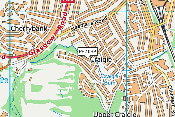 PH2 0HP map - OS VectorMap District (Ordnance Survey)