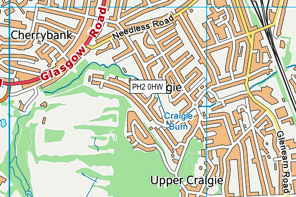 PH2 0HW map - OS VectorMap District (Ordnance Survey)