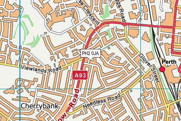 PH2 0JA map - OS VectorMap District (Ordnance Survey)