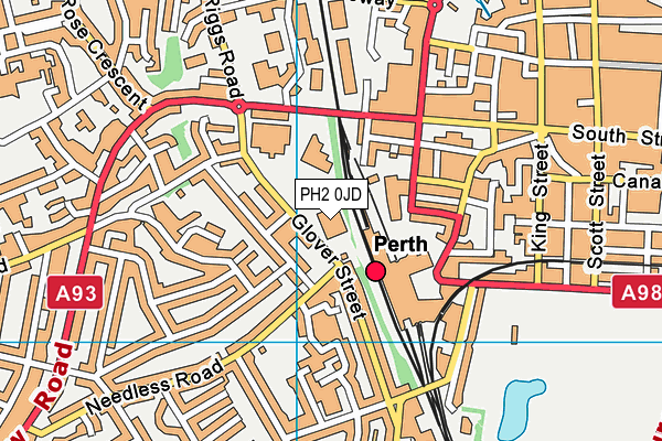 PH2 0JD map - OS VectorMap District (Ordnance Survey)