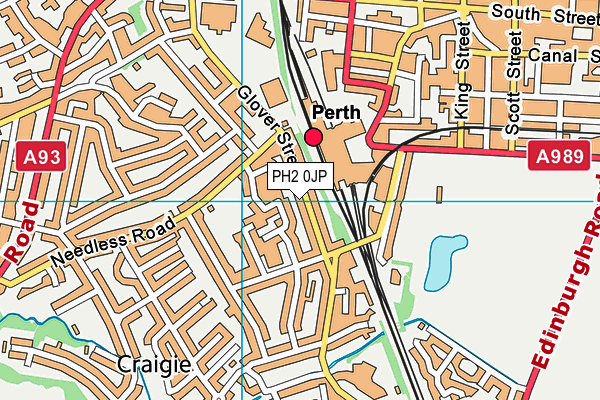 PH2 0JP map - OS VectorMap District (Ordnance Survey)