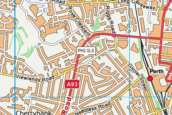 PH2 0LS map - OS VectorMap District (Ordnance Survey)