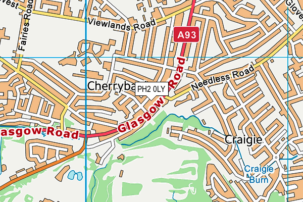 PH2 0LY map - OS VectorMap District (Ordnance Survey)