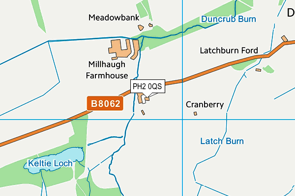 PH2 0QS map - OS VectorMap District (Ordnance Survey)