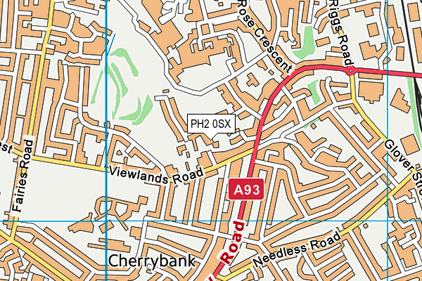 PH2 0SX map - OS VectorMap District (Ordnance Survey)