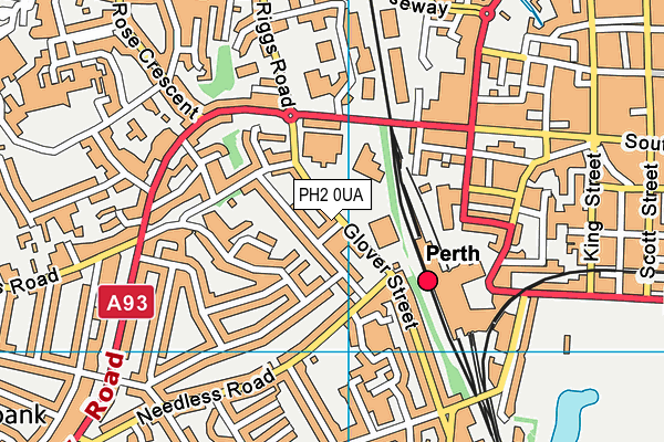 PH2 0UA map - OS VectorMap District (Ordnance Survey)