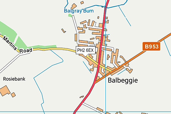 PH2 6EX map - OS VectorMap District (Ordnance Survey)