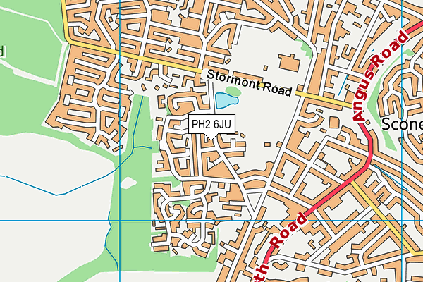 PH2 6JU map - OS VectorMap District (Ordnance Survey)