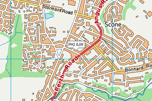 PH2 6JW map - OS VectorMap District (Ordnance Survey)