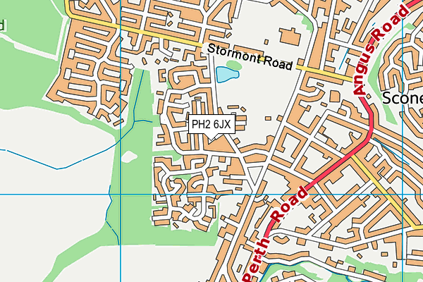 PH2 6JX map - OS VectorMap District (Ordnance Survey)