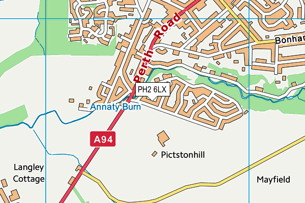 PH2 6LX map - OS VectorMap District (Ordnance Survey)