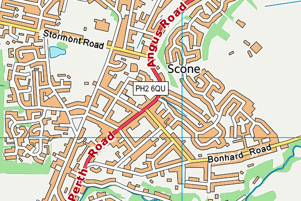 PH2 6QU map - OS VectorMap District (Ordnance Survey)