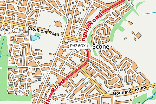 PH2 6QX map - OS VectorMap District (Ordnance Survey)