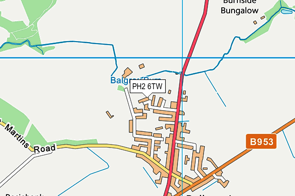 PH2 6TW map - OS VectorMap District (Ordnance Survey)