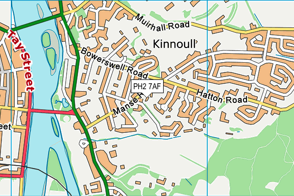 PH2 7AF map - OS VectorMap District (Ordnance Survey)