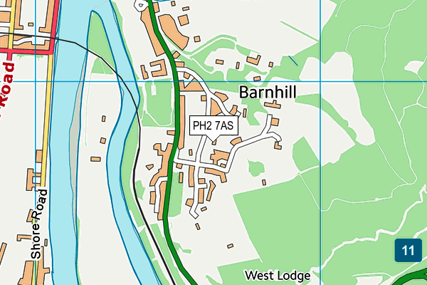 PH2 7AS map - OS VectorMap District (Ordnance Survey)