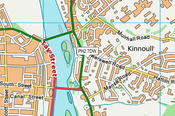 PH2 7DW map - OS VectorMap District (Ordnance Survey)