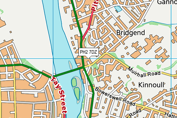 PH2 7DZ map - OS VectorMap District (Ordnance Survey)