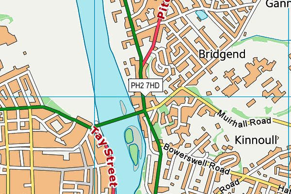 PH2 7HD map - OS VectorMap District (Ordnance Survey)