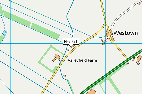 PH2 7ST map - OS VectorMap District (Ordnance Survey)