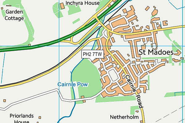 PH2 7TW map - OS VectorMap District (Ordnance Survey)