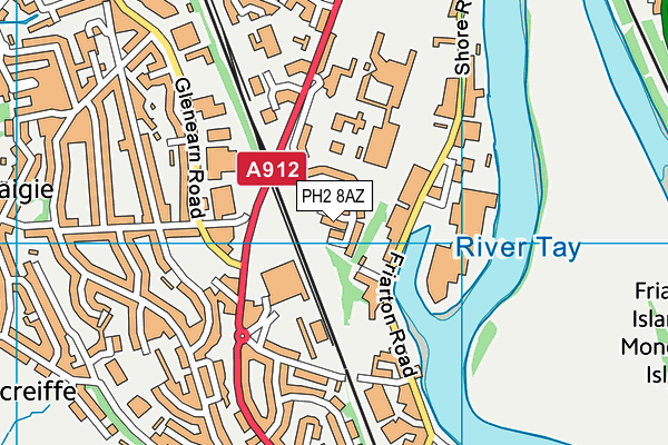 PH2 8AZ map - OS VectorMap District (Ordnance Survey)