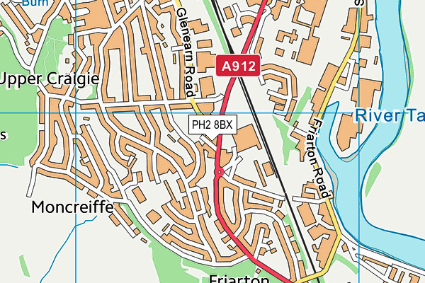 PH2 8BX map - OS VectorMap District (Ordnance Survey)