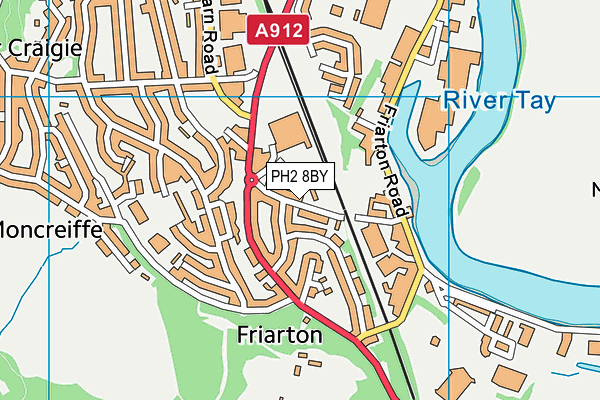 PH2 8BY map - OS VectorMap District (Ordnance Survey)