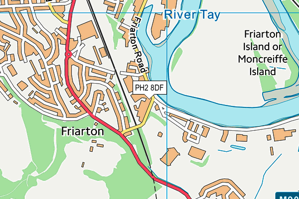PH2 8DF map - OS VectorMap District (Ordnance Survey)